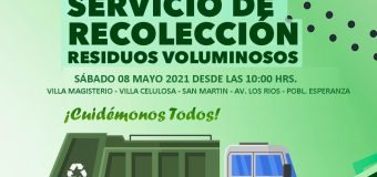Servicio de recolección de residuos voluminosos de mayo de 2021