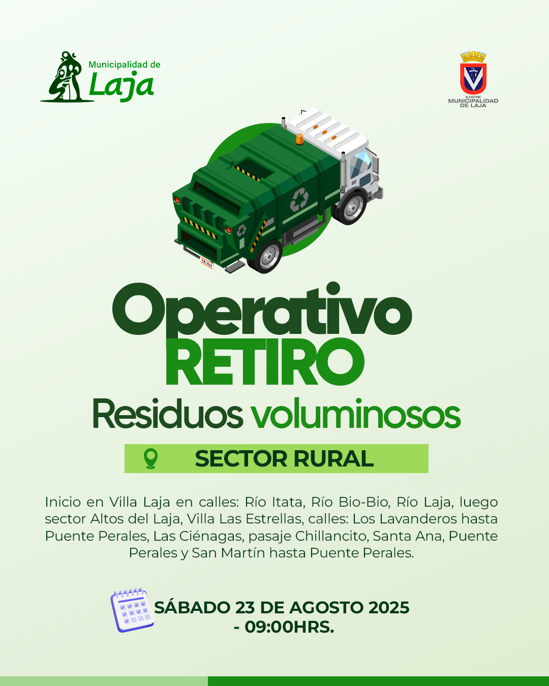 Operativo de retiro de residuos voluminosos – Sector Rural