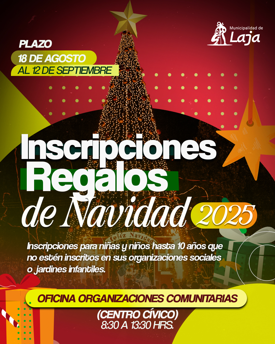 Abiertas las inscripciones para Regalos de Navidad 2025