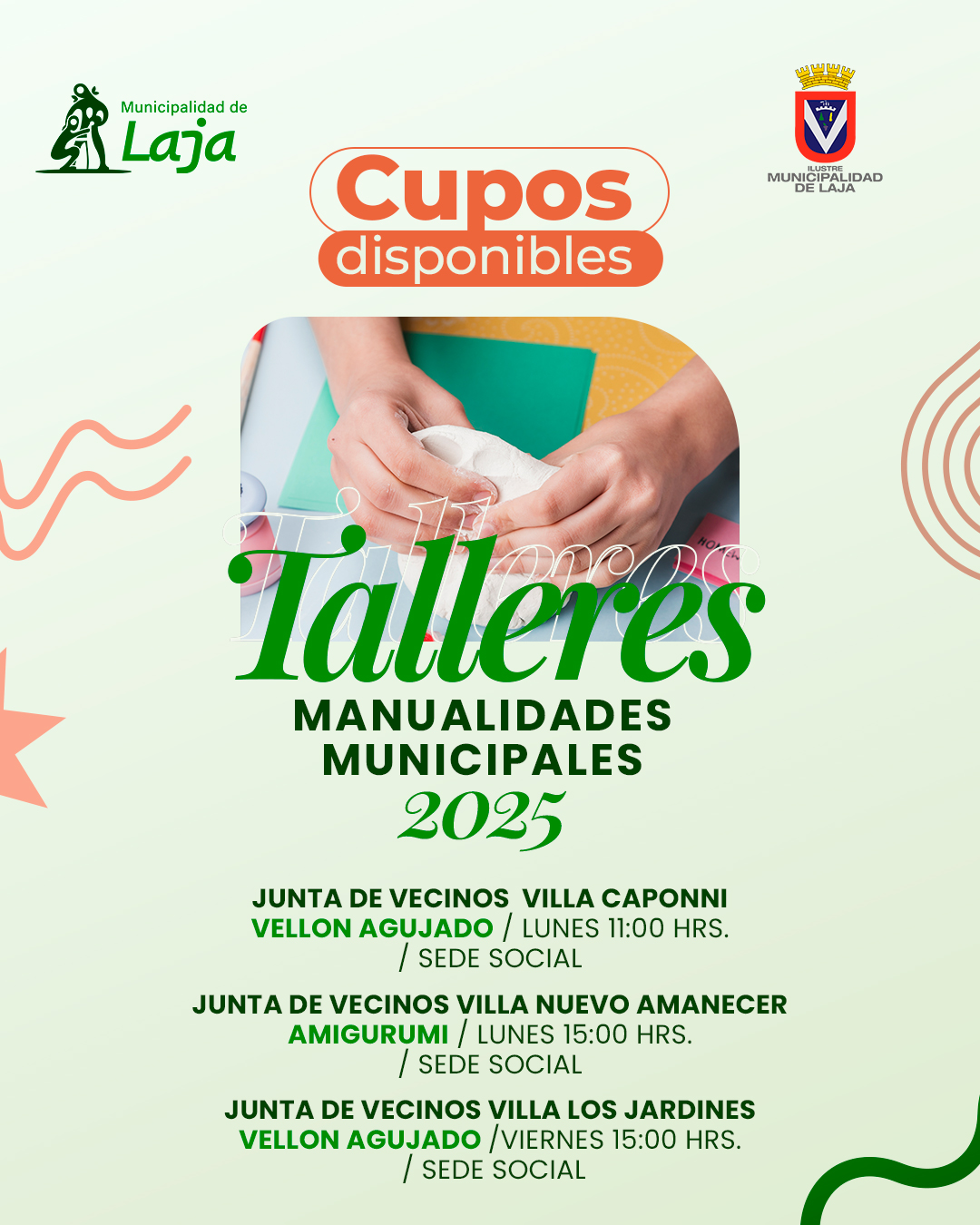 Talleres de manualidades ¡Aún hay cupos disponibles!