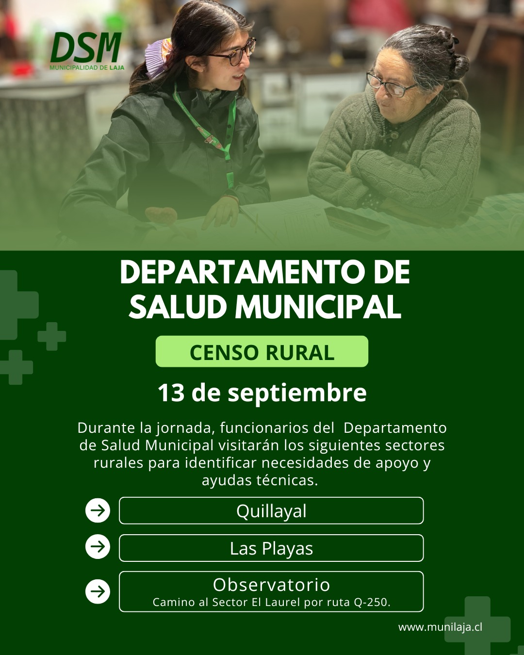 Departamento de Salud Municipal inicia Censo Rural en distintos sectores