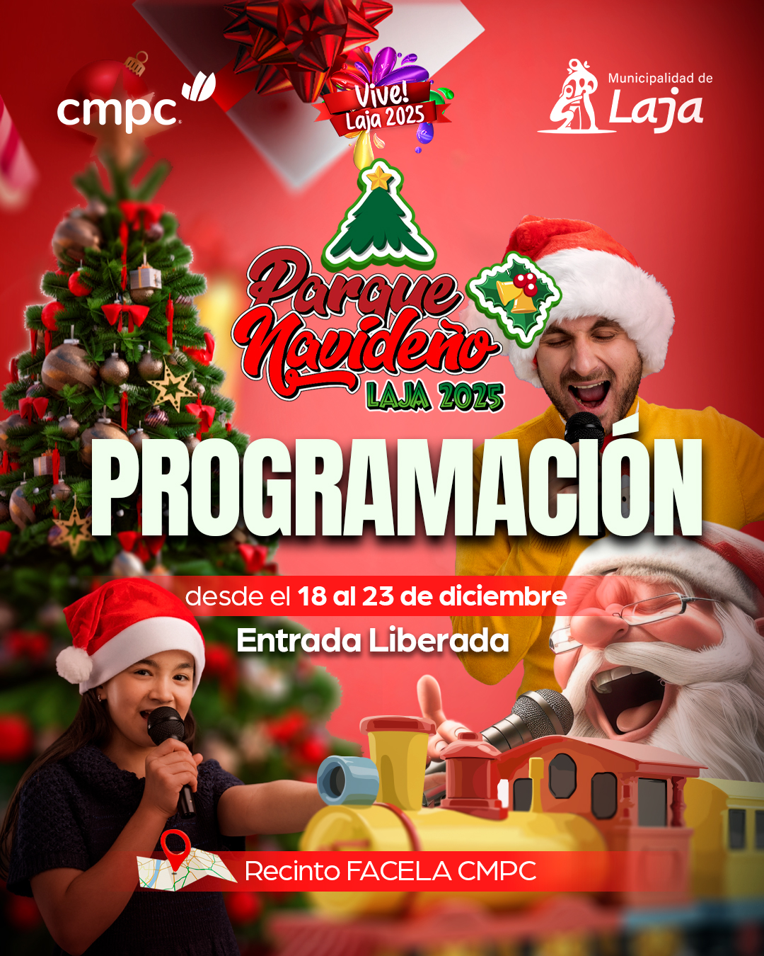 Laja enciende la Navidad: este jueves comienza el Parque Navideño con el esperado encendido del árbol