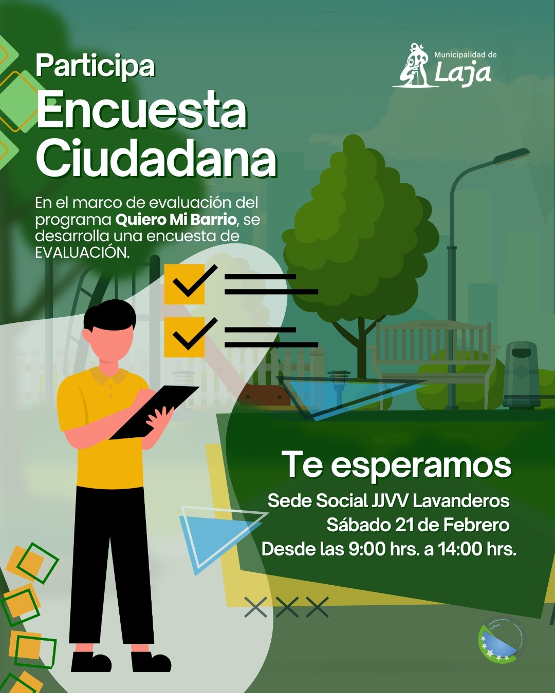 Municipalidad de Laja invita a vecinos de Altos del Laja a completar Encuesta Ciudadana para cierre del programa