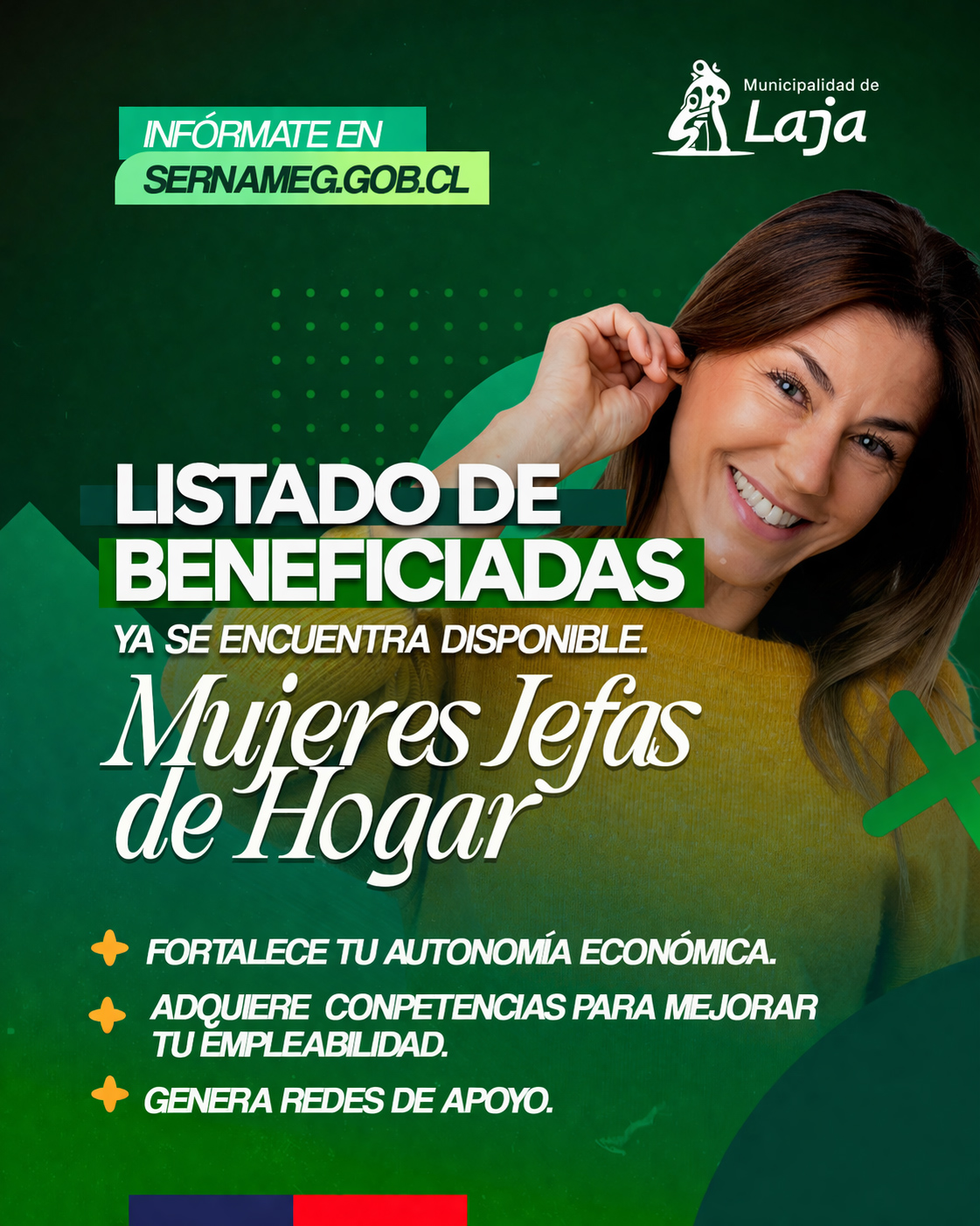 Ya se encuentra disponible el listado de beneficiadas del Programa Mujeres Jefas de Hogar 2026.