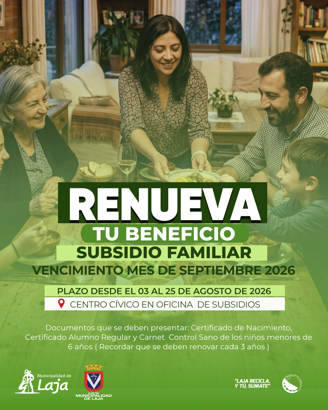 Publicación de Listado de Beneficiarios – Subsidio Único Familiar (Vencimiento Septiembre 2026)