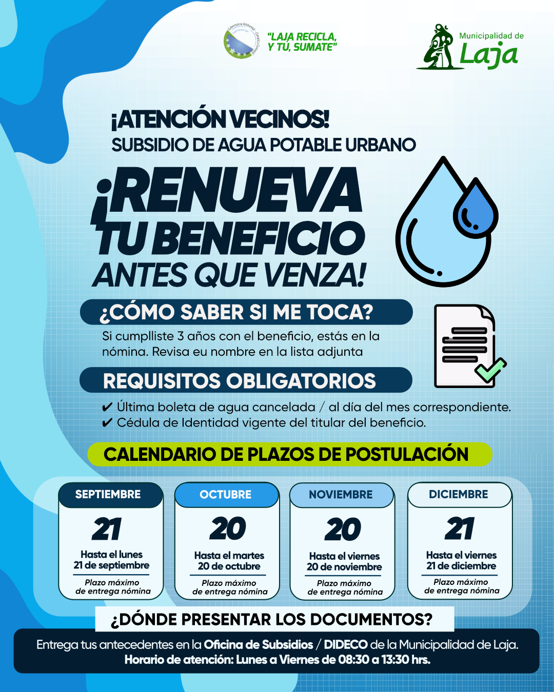 Proceso de Renovación: Subsidio de Agua Potable Urbano