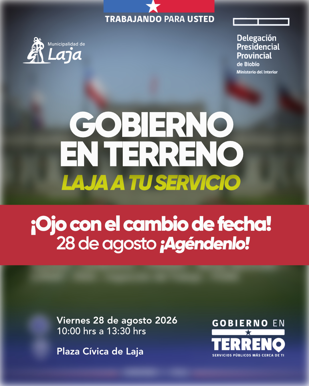 Gobierno en Terreno en Laja cambia de fecha