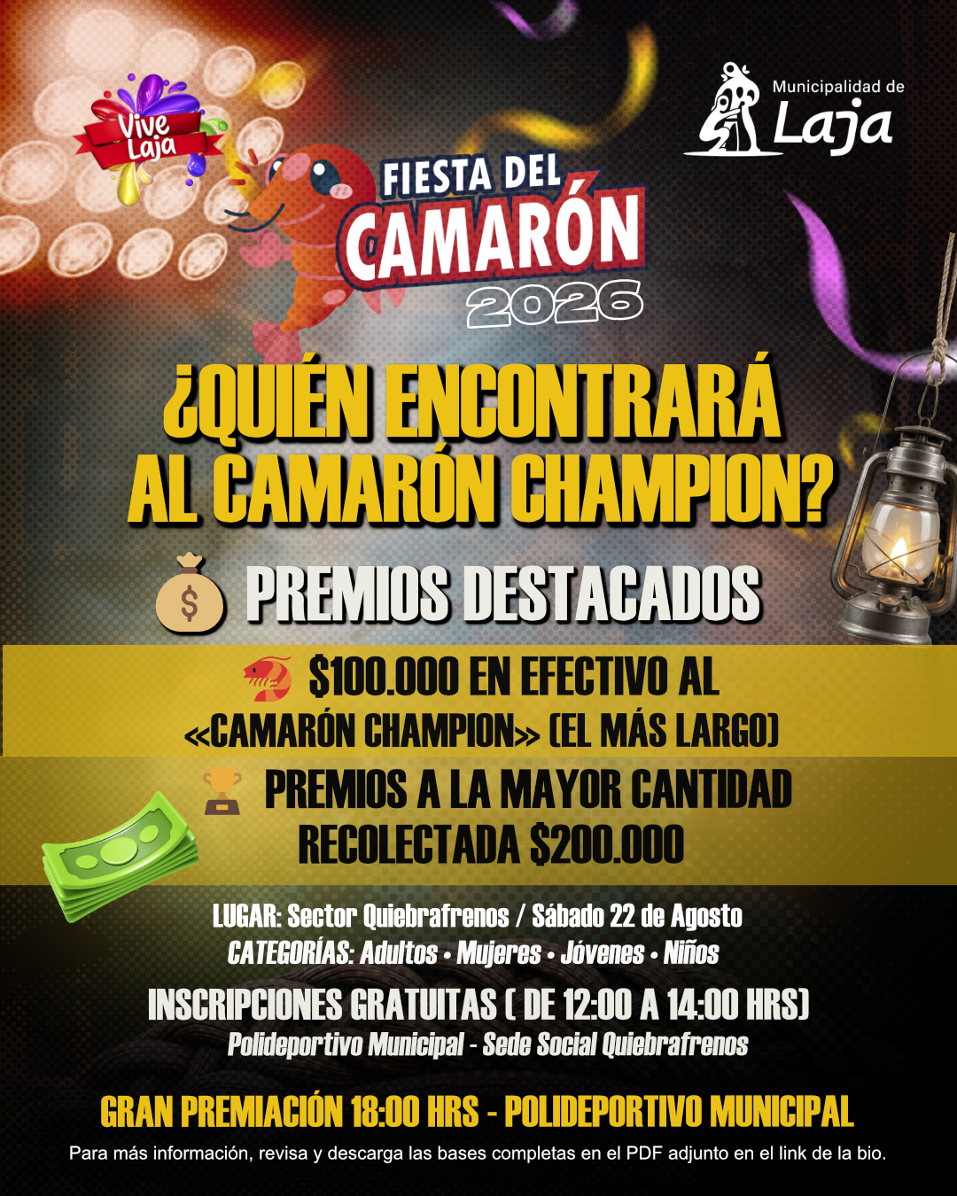 ¡A buscar el camarón! Laja prepara una nueva competencia de recolectores