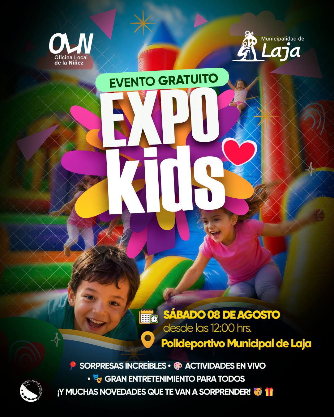La Municipalidad de Laja invita a disfrutar de una nueva versión de la Expo Kids