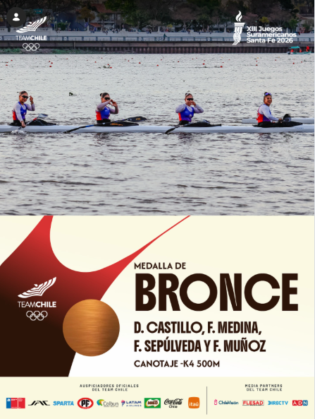 Chile suma medalla de bronce en canotaje de velocidad en los Juegos Suramericanos