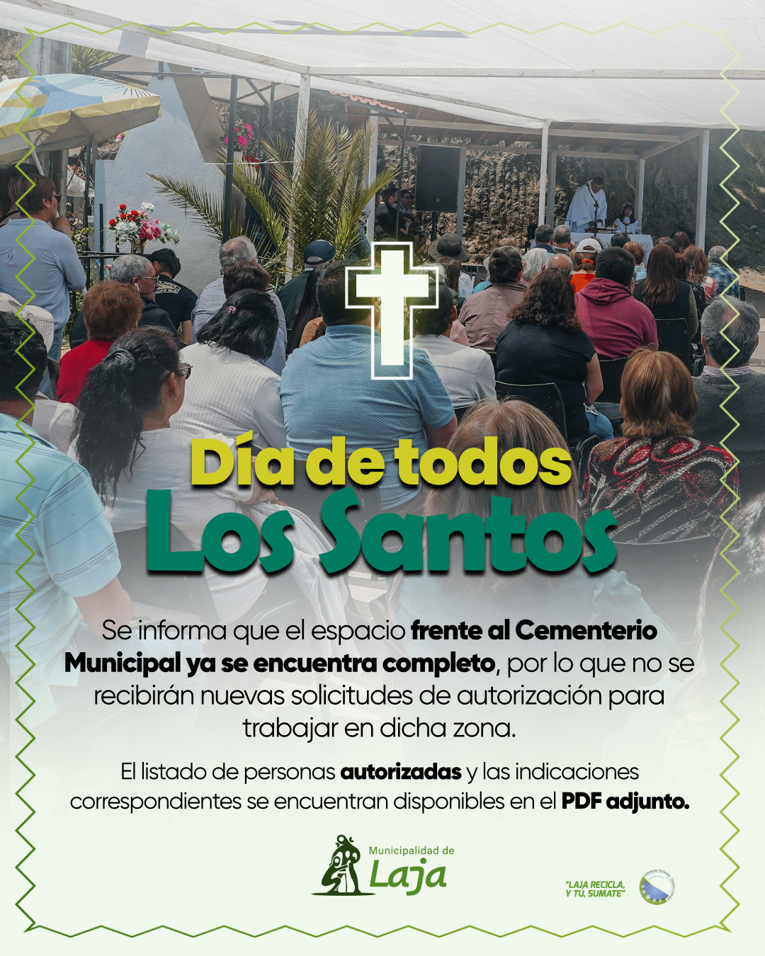 Aviso Importante: Actualización sobre espacios de trabajo frente al Cementerio Municipal (Día de Todos los Santos)