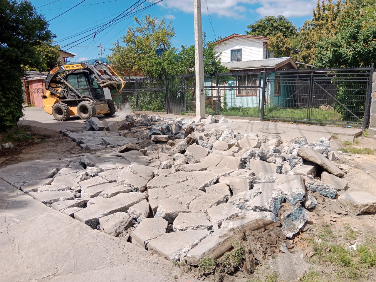 Municipalidad de Laja ejecuta trabajos de mejoramiento de pavimentos en distintos sectores de la comuna