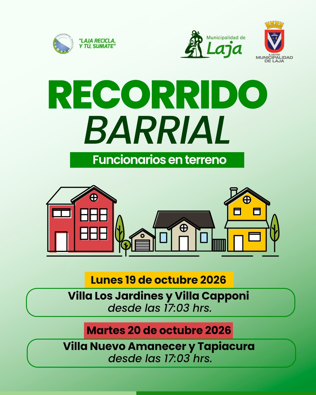 Municipalidad de Laja realizará encuesta comunitaria en cuatro sectores de la comuna